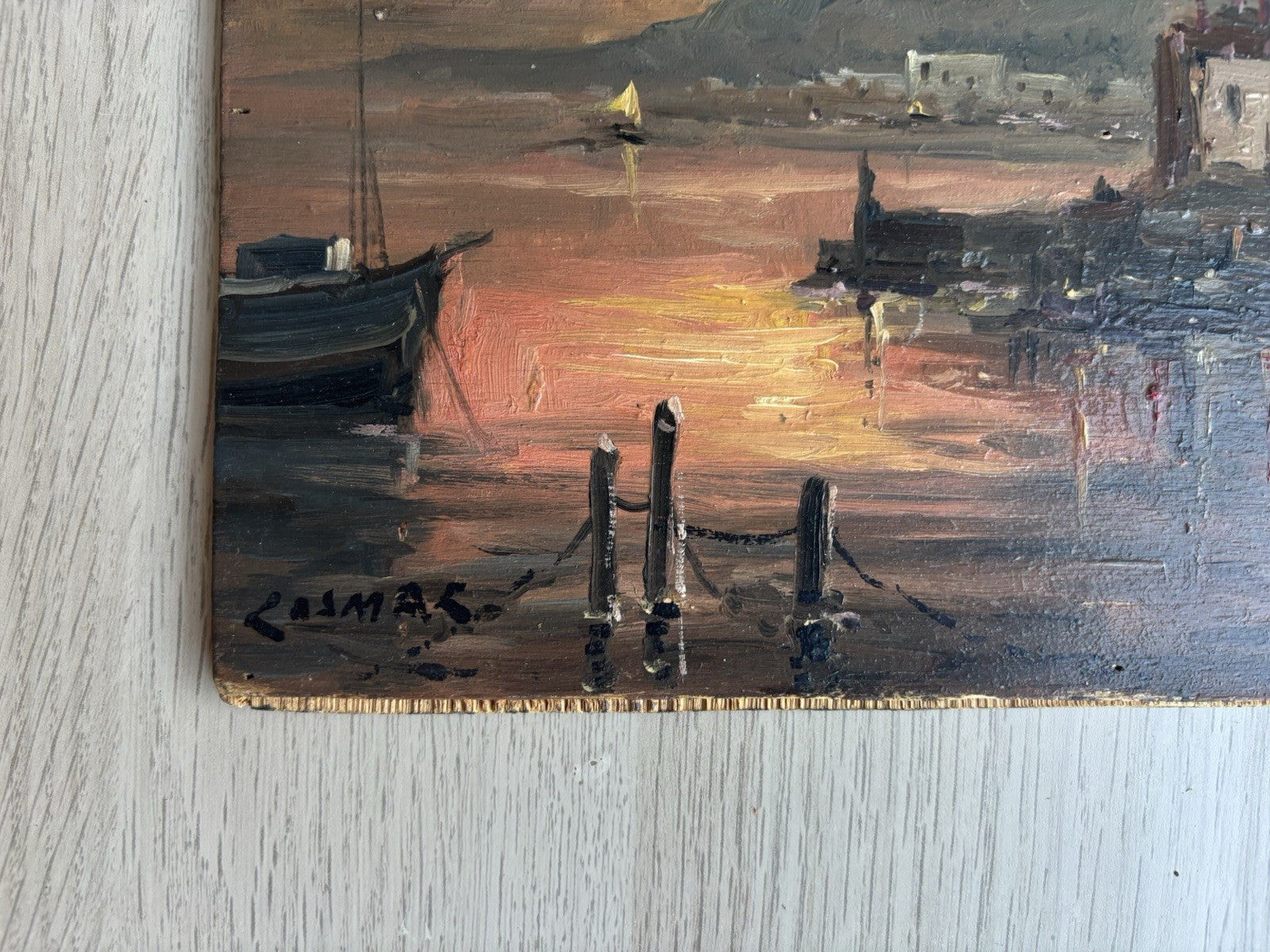 Coppia quadri -Marine Al Tramonto- Jan Cosmak  dipinti a olio