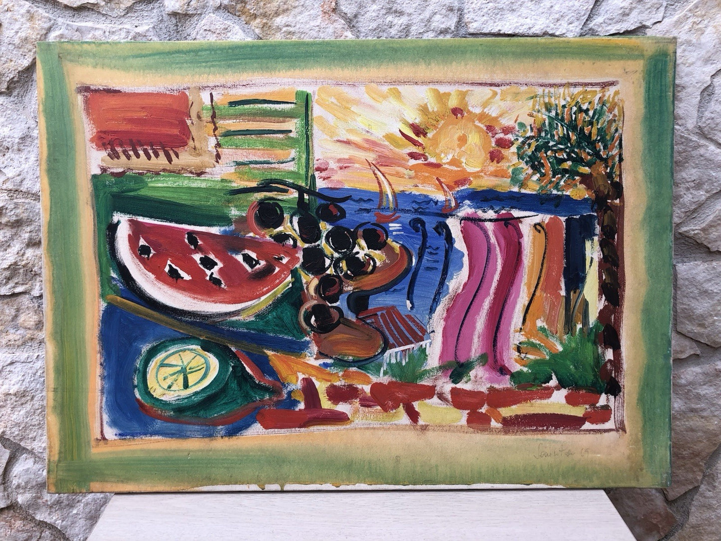 Quadro -Natura Morta- Alberto Sanvitale dipinto a olio su tela