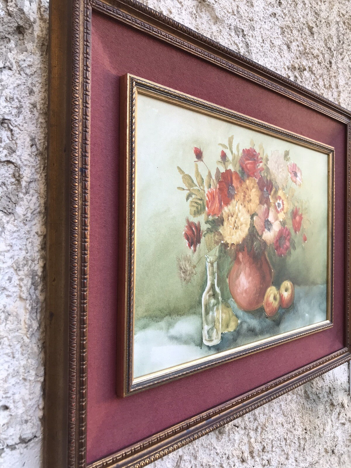 QUADRO VINTAGE - NATURA MORTA- DIPINTO A OLIO SU TELA