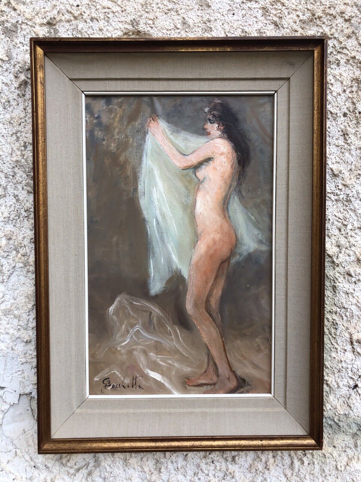 Quadro vintage -Nudo Artistico-dipinto a olio su tela