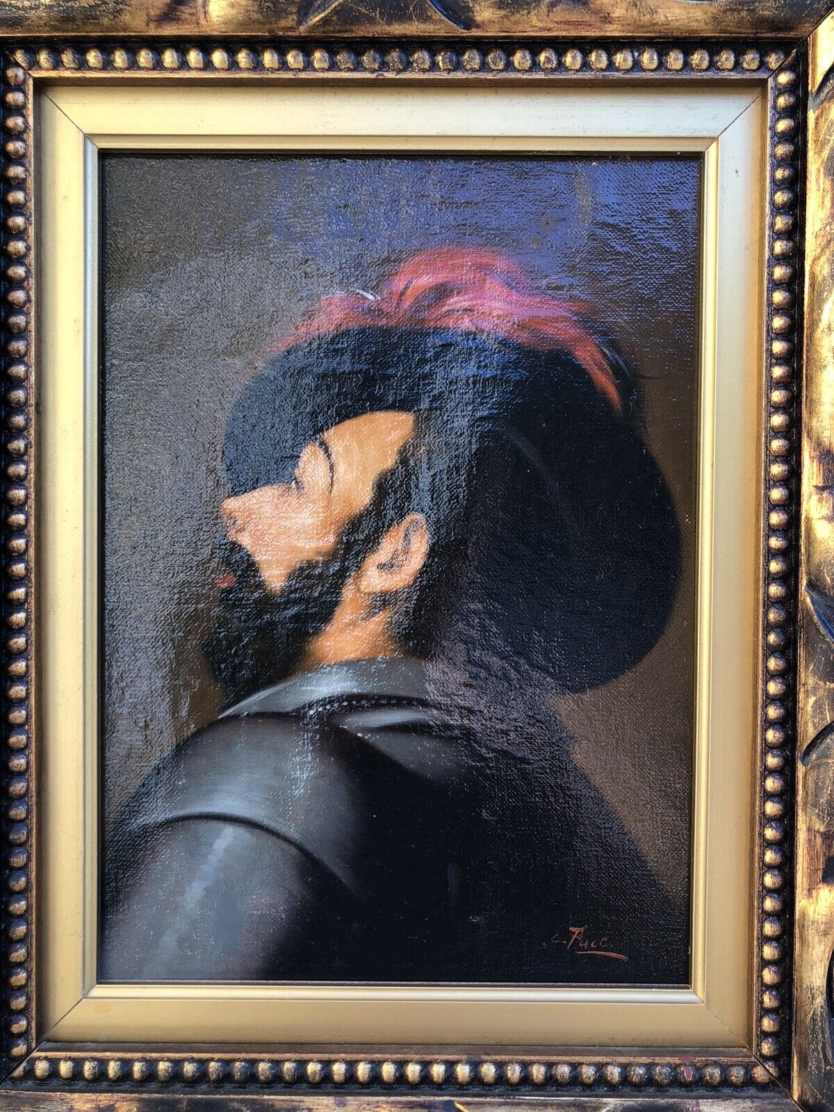 Quadro vintage -Figura- dipinto a olio su tela
