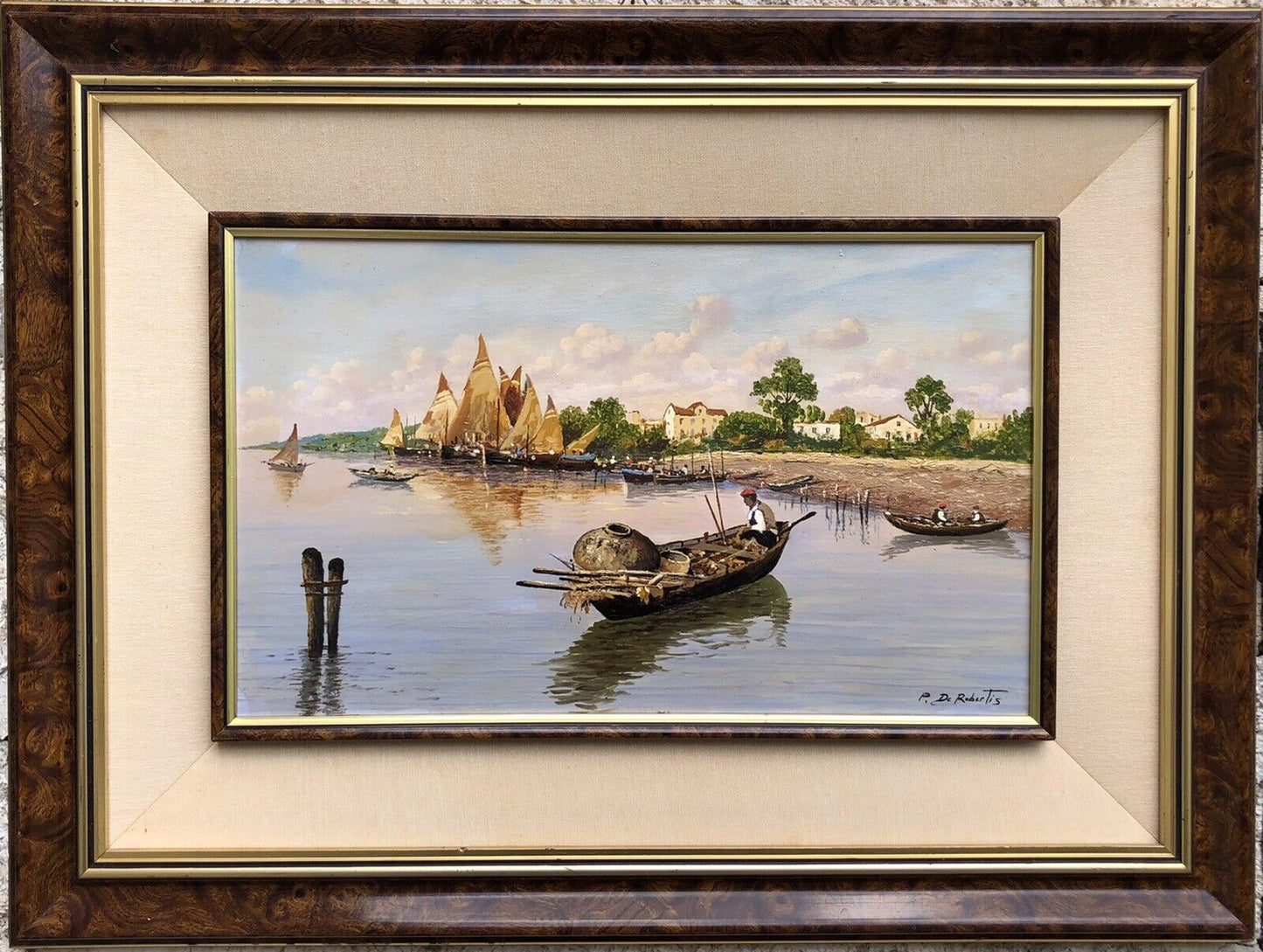 Quadro vintage -Marina- dipinto a olio su tela
