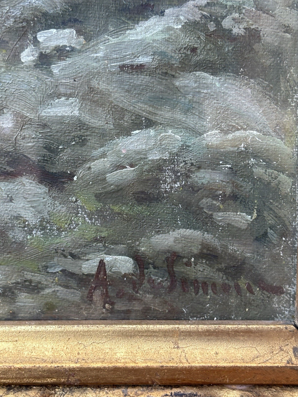 Coppia di quadri antichi -Paesaggi- dipinti a olio