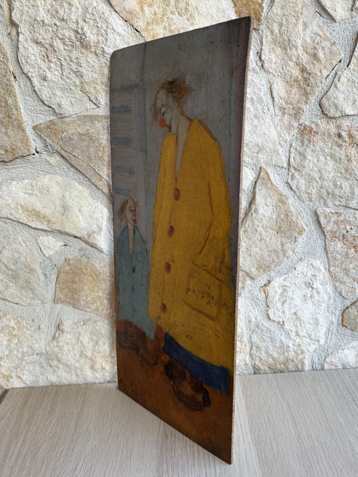 Quadro -Pagliacci- Mario Cortiello dipinto a olio