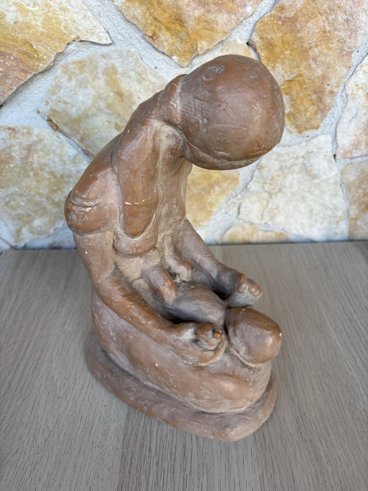 Scultura Vintage Maternità In Ceramica