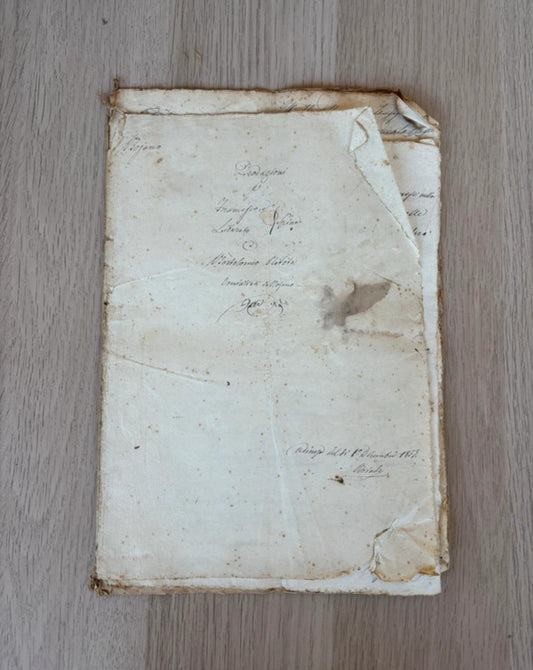 Manoscritti Antichi, Documenti 1800 Con Timbri Del Regno Delle Due Sicilie