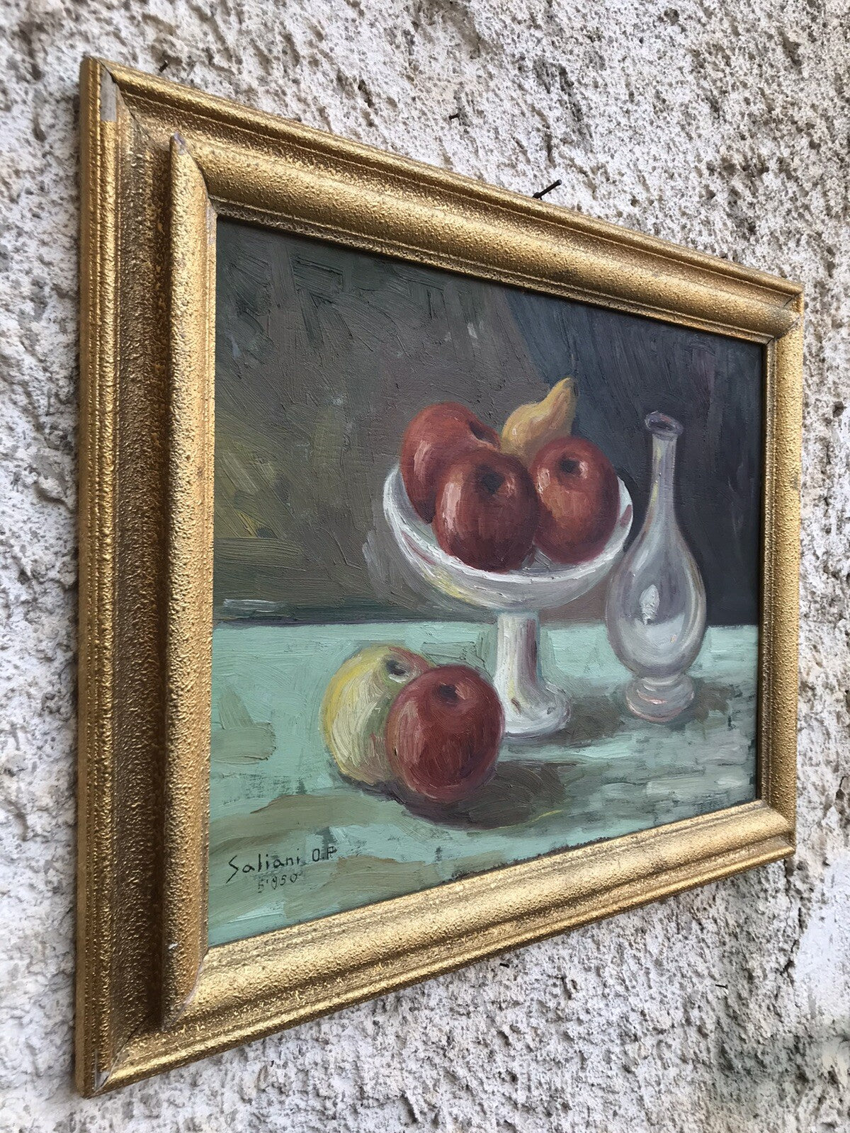 QUADRO VINTAGE -NATURA MORTA- DIPINTO A OLIO SU TAVOLA