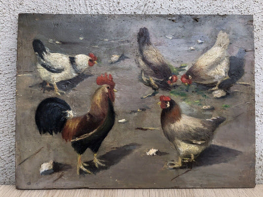 Quadro antico anonimo 800 dipinto a olio su tavola