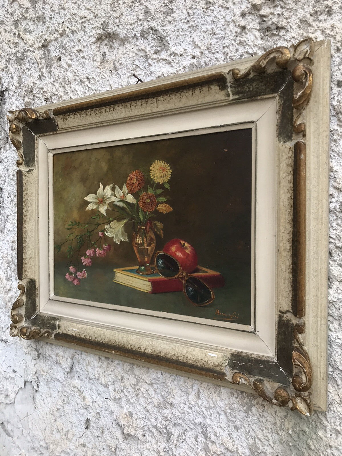Quadro vintage -Natura Morta- dipinto a olio