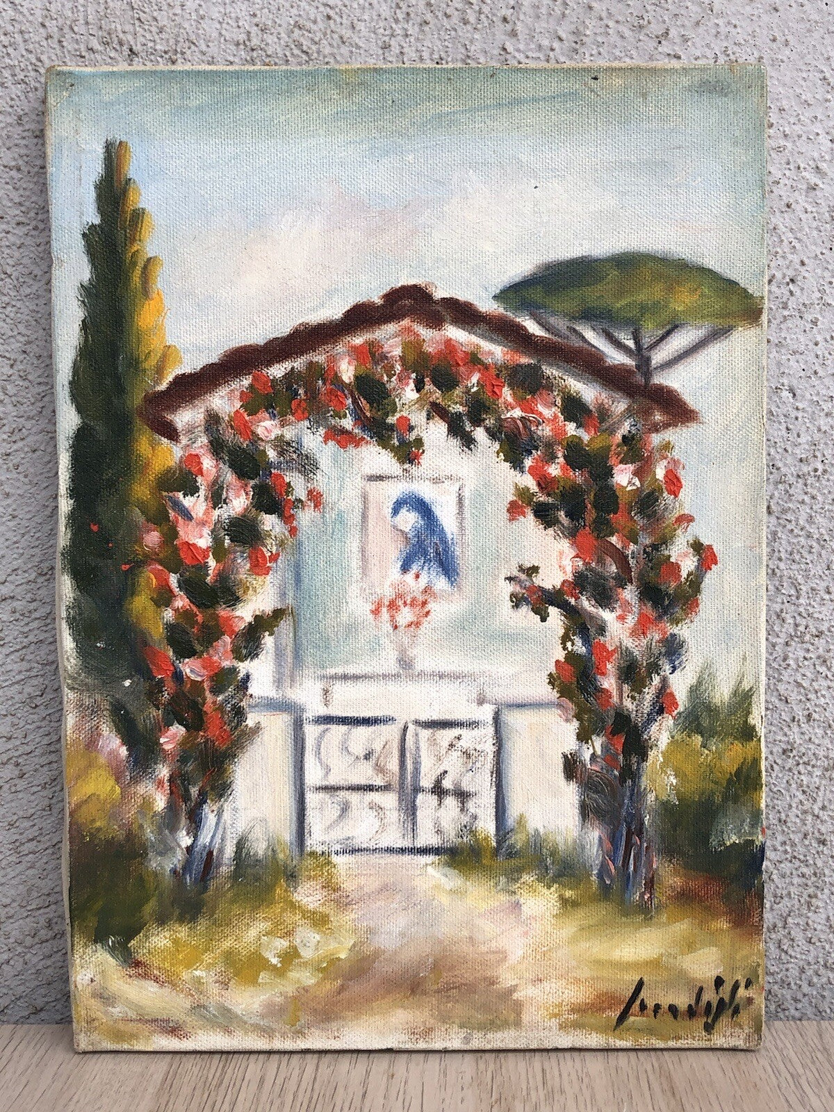 Quadro vintage -Cappellina- dipinto a olio su tela