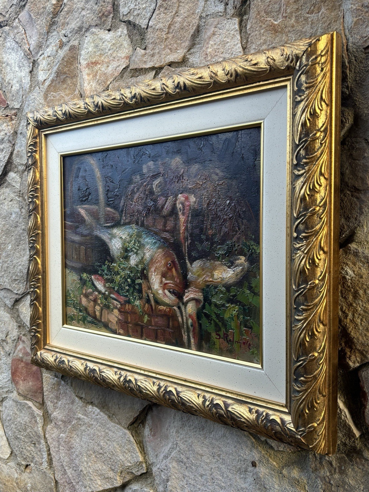 Quadro -Pesci- Salvatore Rodriquez dipinto a olio
