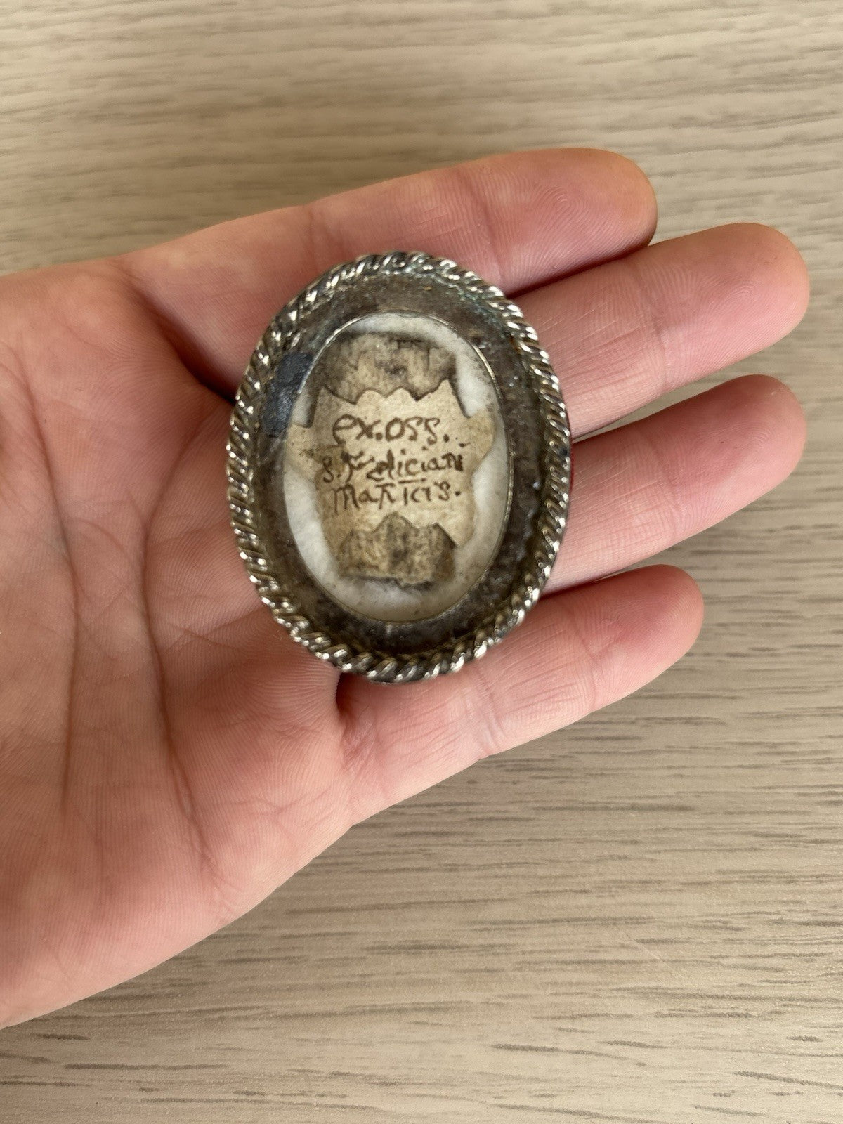 Reliquia Antica Con Sigillo Cera Lacca
