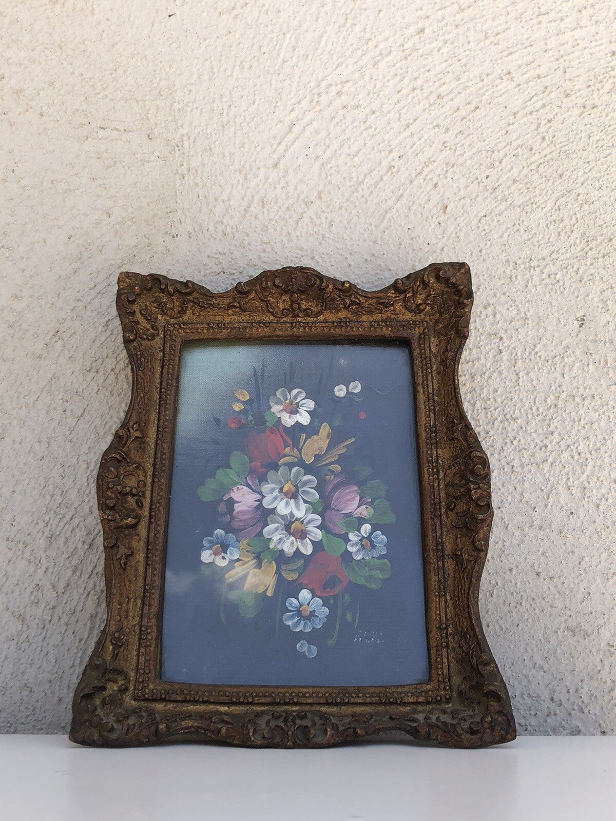 Quadro - fiori- Dipinto a Olio Vintage