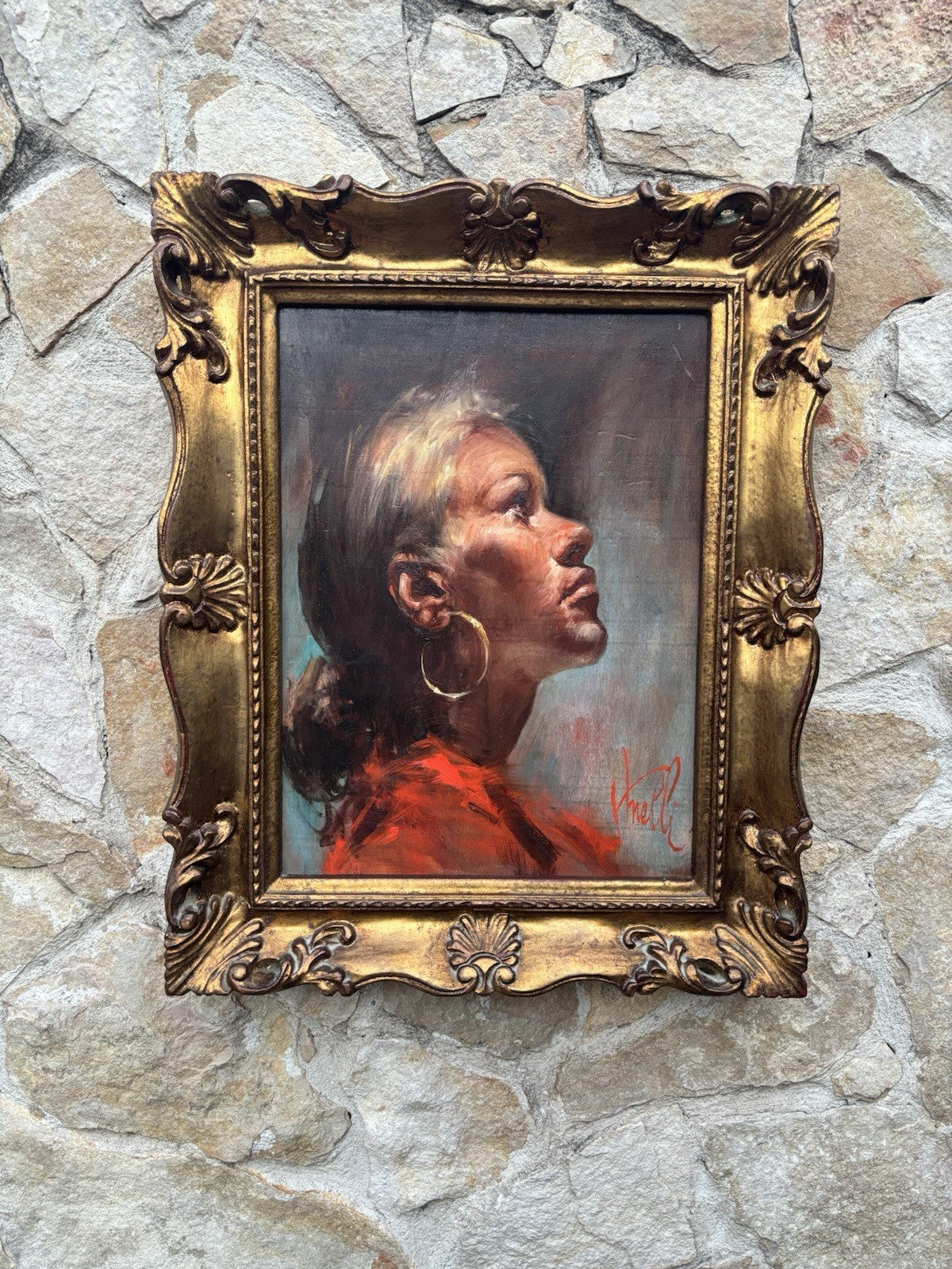 Quadro -Figura Di Donna- Luigi Anelli- dipinto a olio