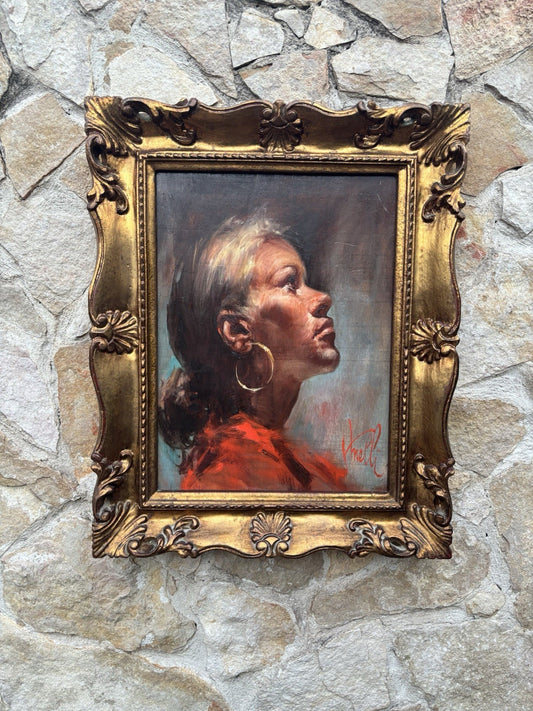 Quadro -Figura Di Donna- Luigi Anelli- dipinto a olio