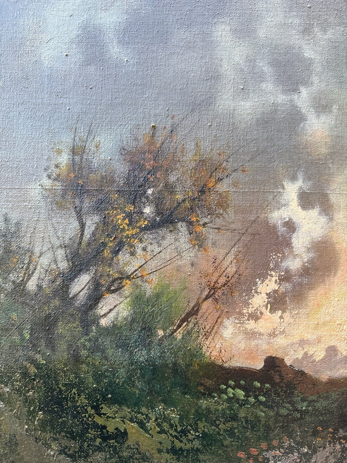 Quadro -Paesaggio- dipinto a olio su tela