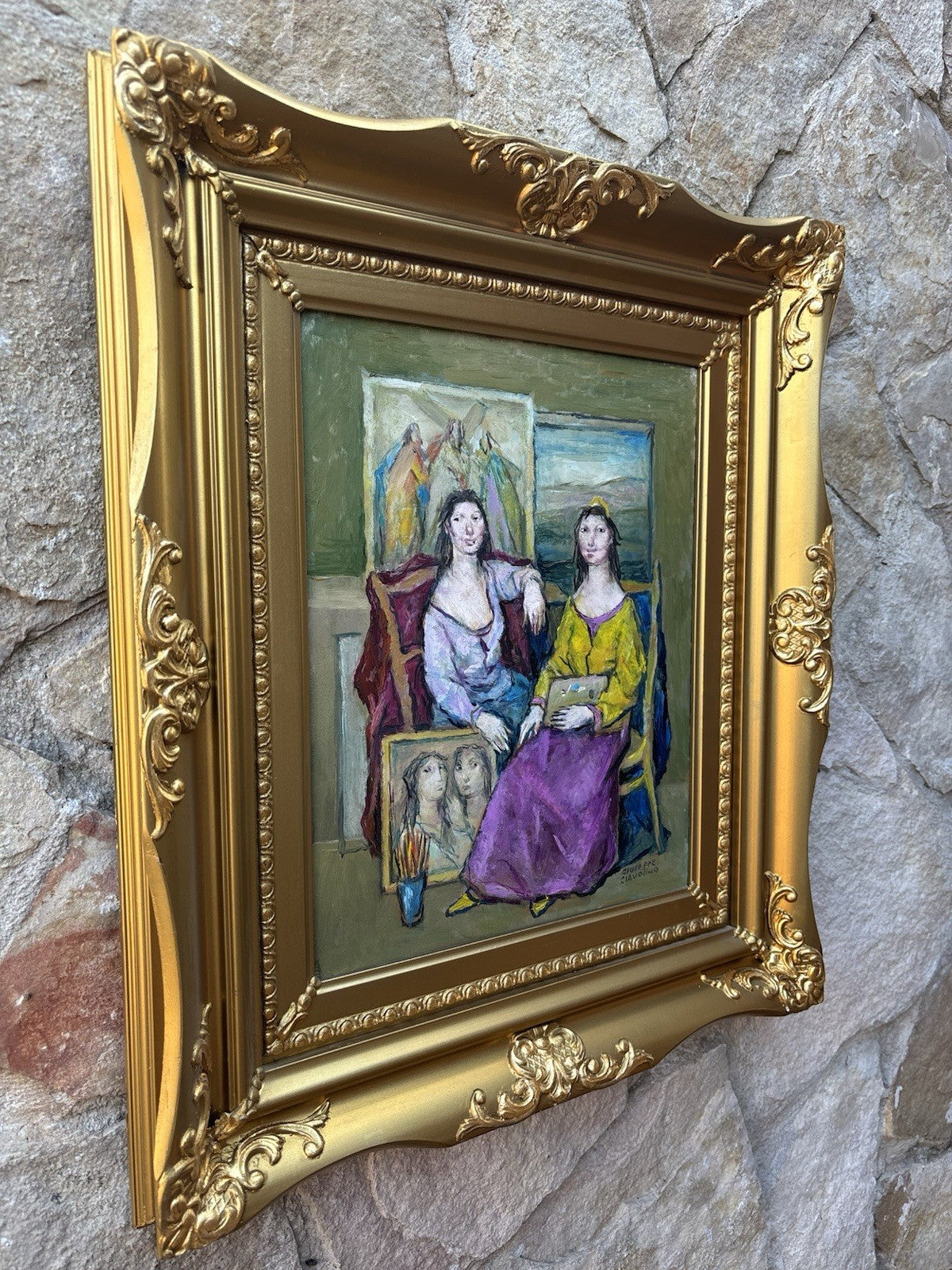 Quadro -Le Ragazze Dell’Artista- Giuseppe Ciavolino- dipinto a olio