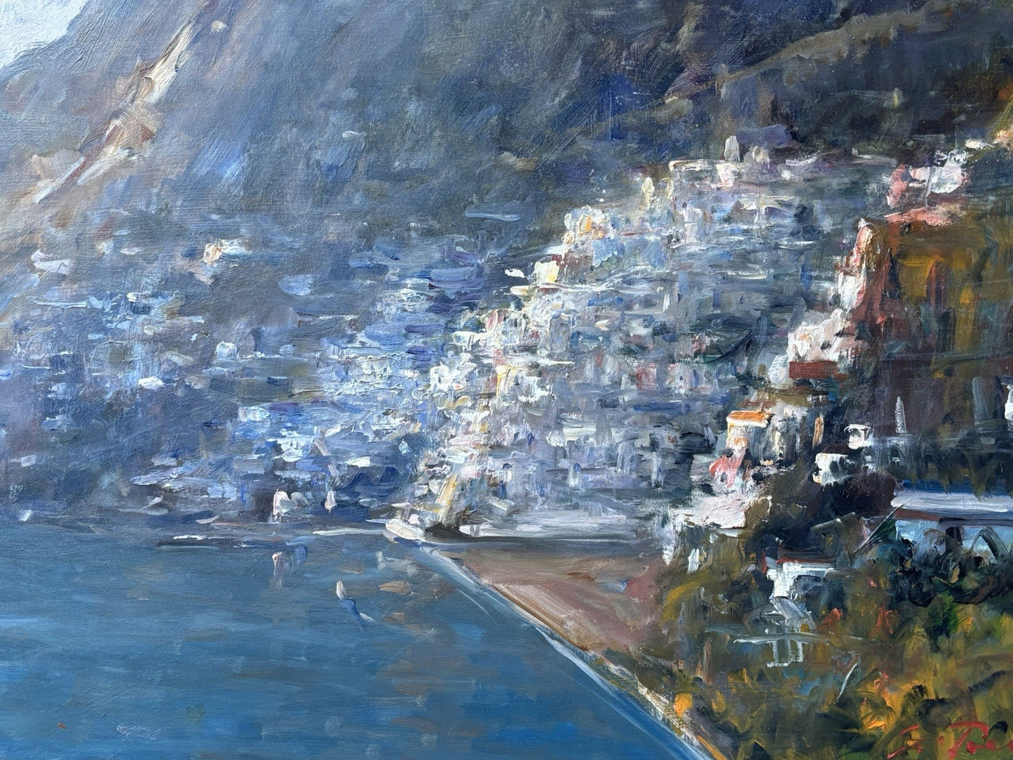 Quadro -Positano- Giovanni Pane dipinto a olio