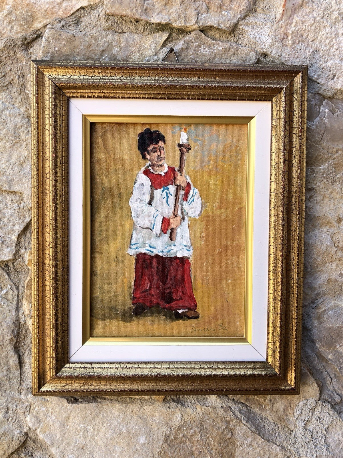 Quadro -Chierichetto- dipinto a olio
