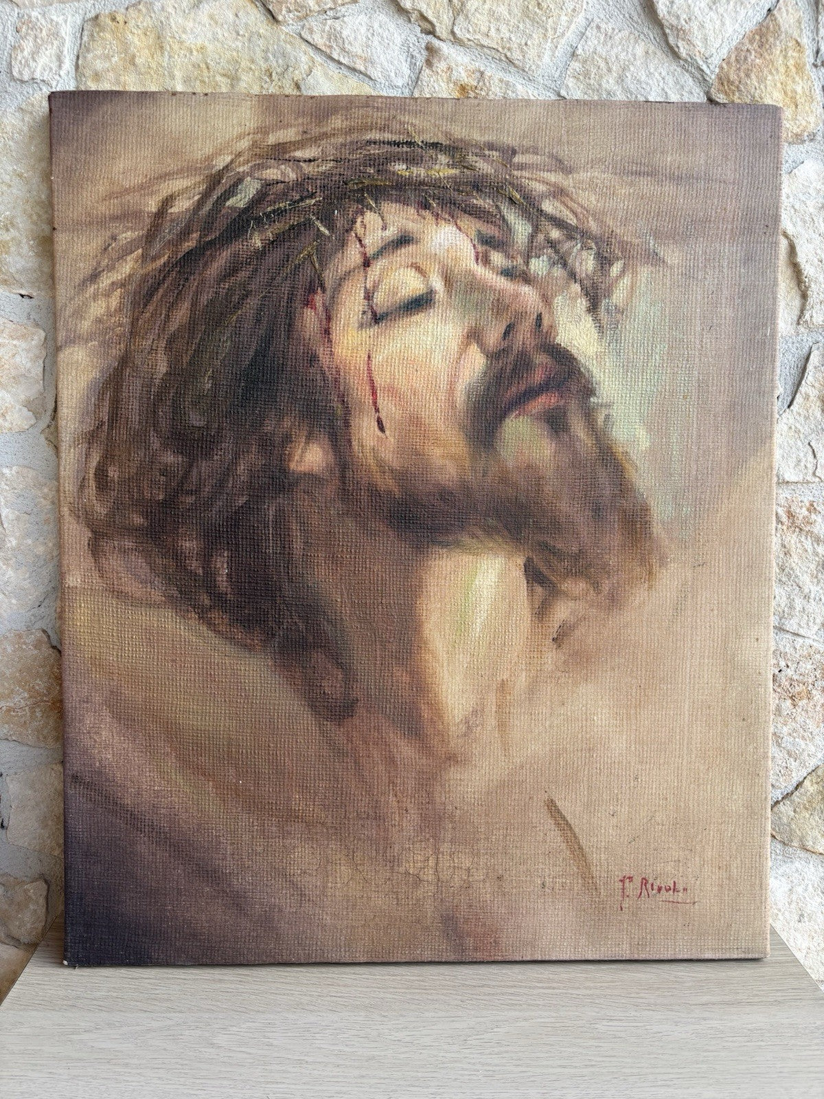 Quadro -Gesù- dipinto a olio su tela