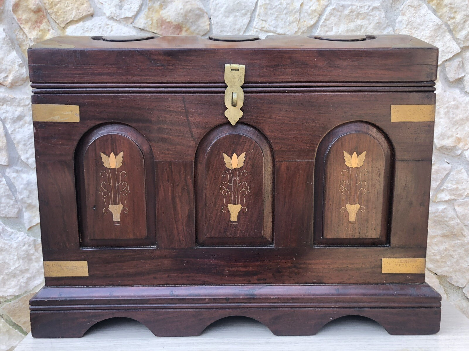 Baule Scrigno Vintage In Legno