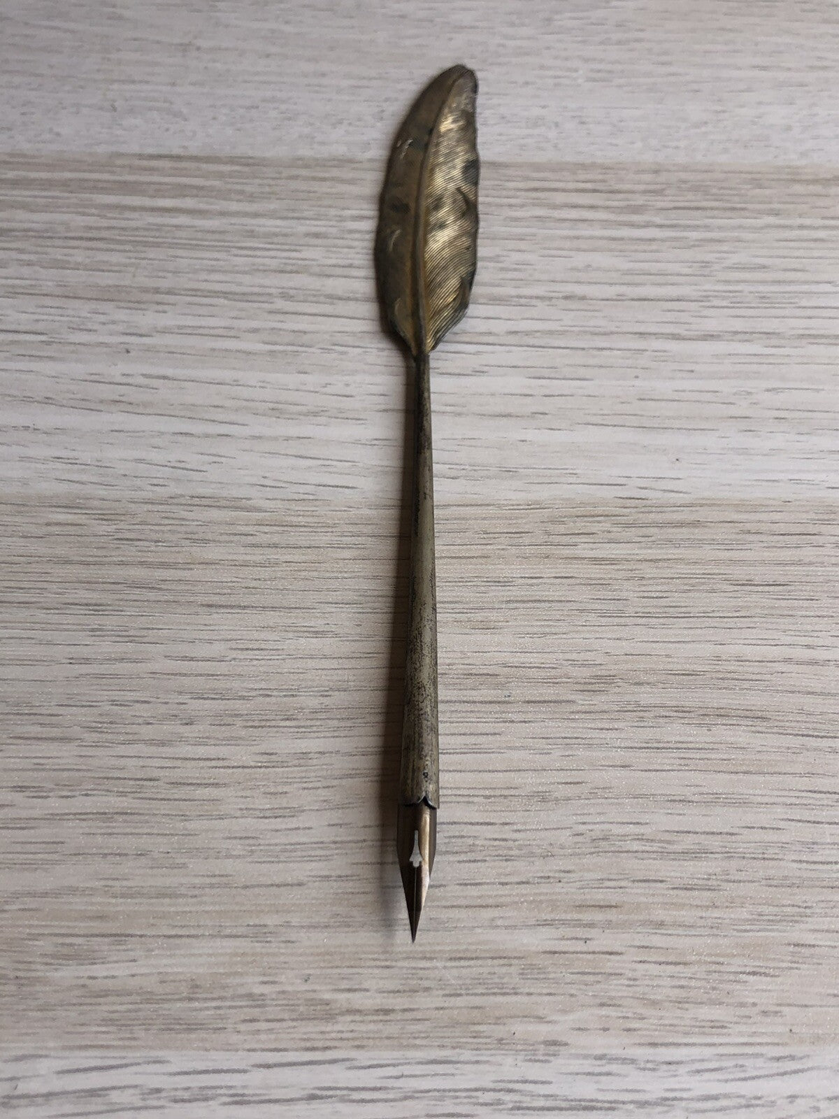 Penna Pennino Antico/vintage In Argento 800