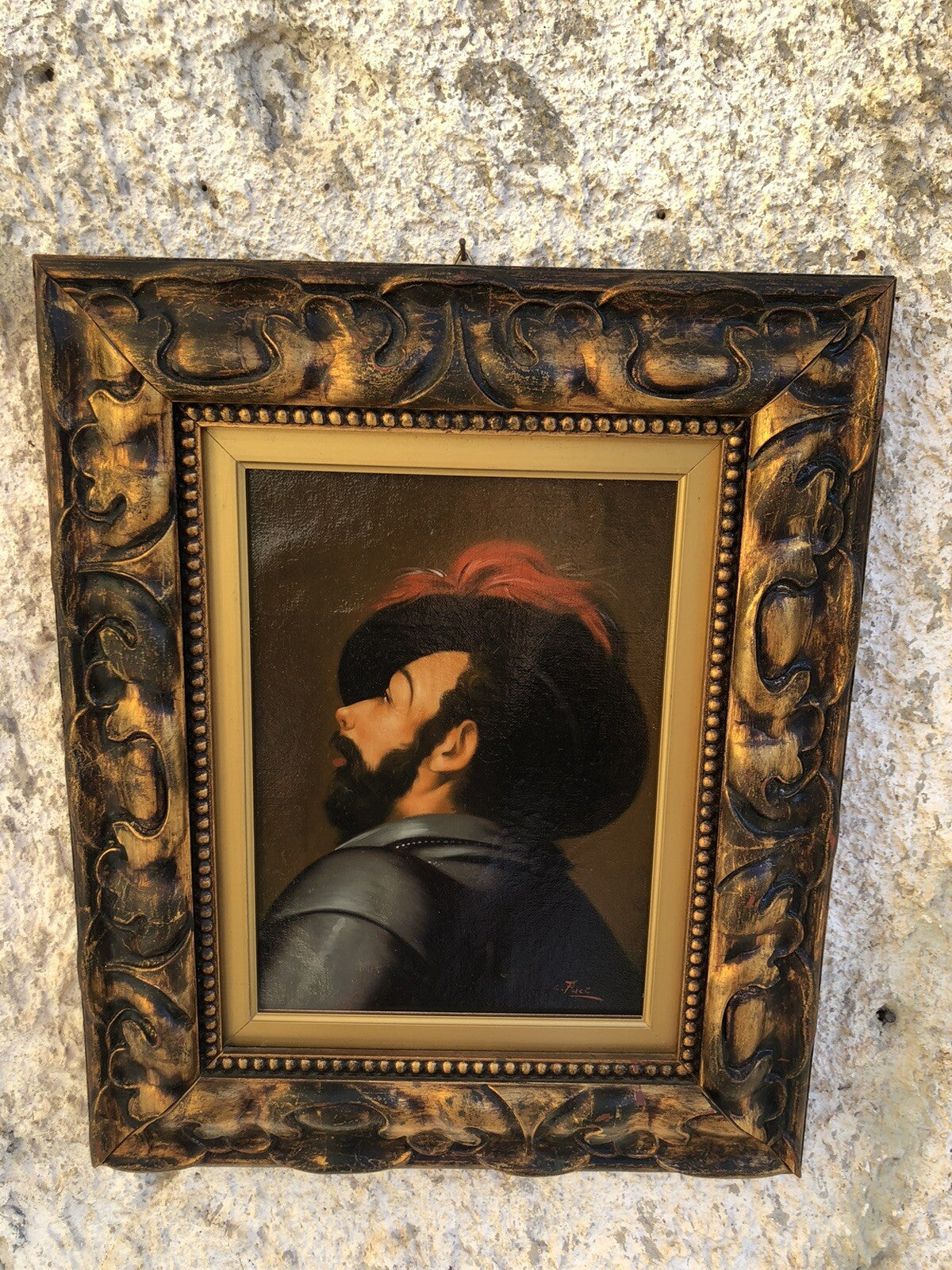 Quadro vintage -Figura- dipinto a olio su tela