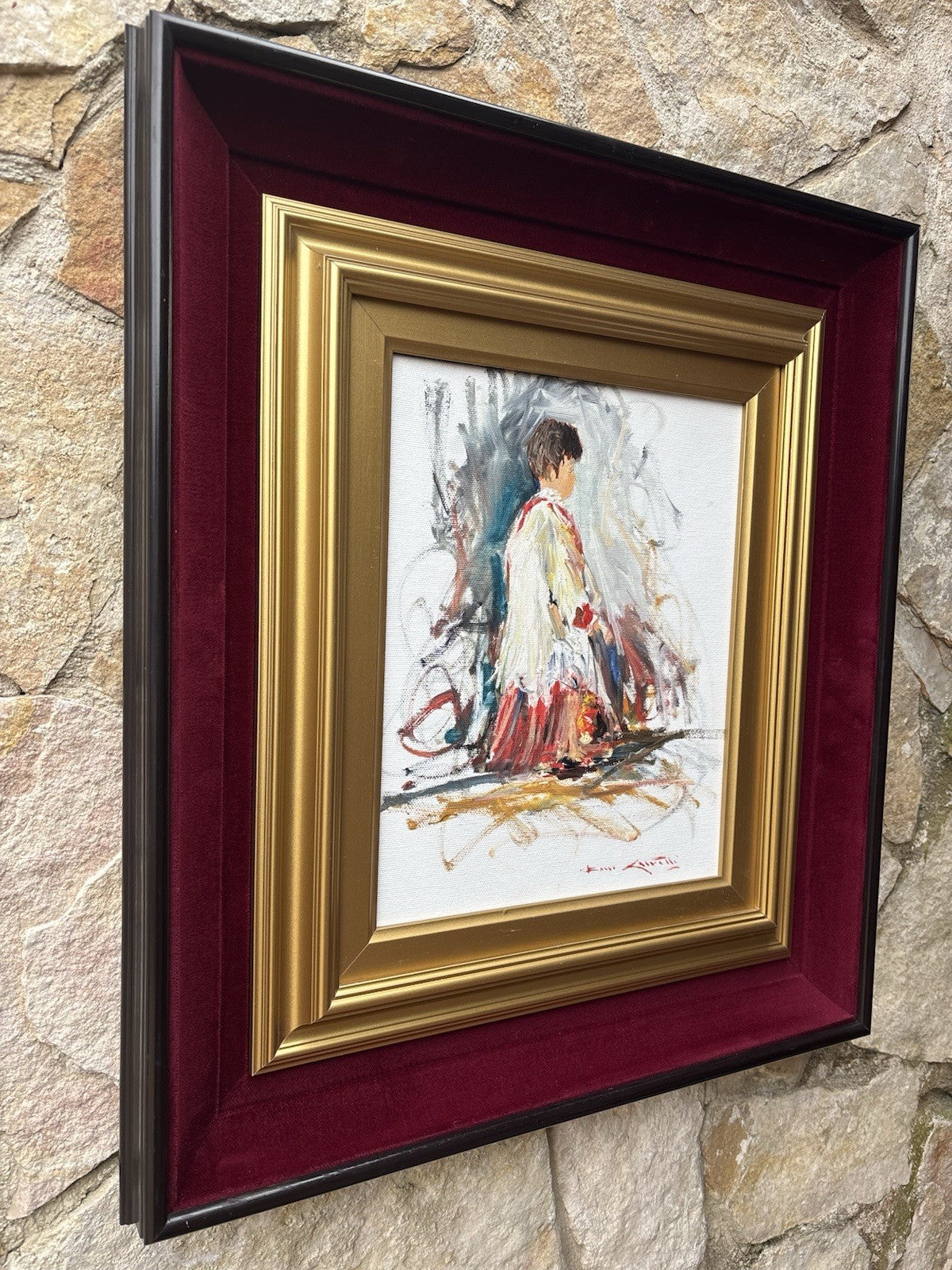 Quadro -Chierichetto- Rocco Carvelli- dipinto a olio su tela