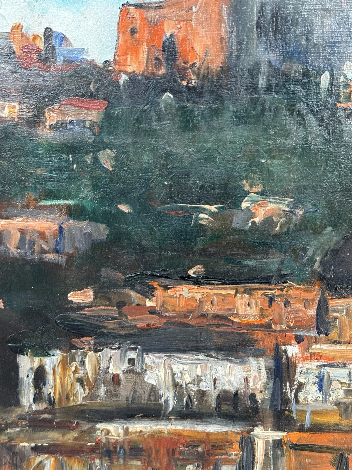 Quadro -Paesaggio Con Case- Giovanni Pane dipinto a olio