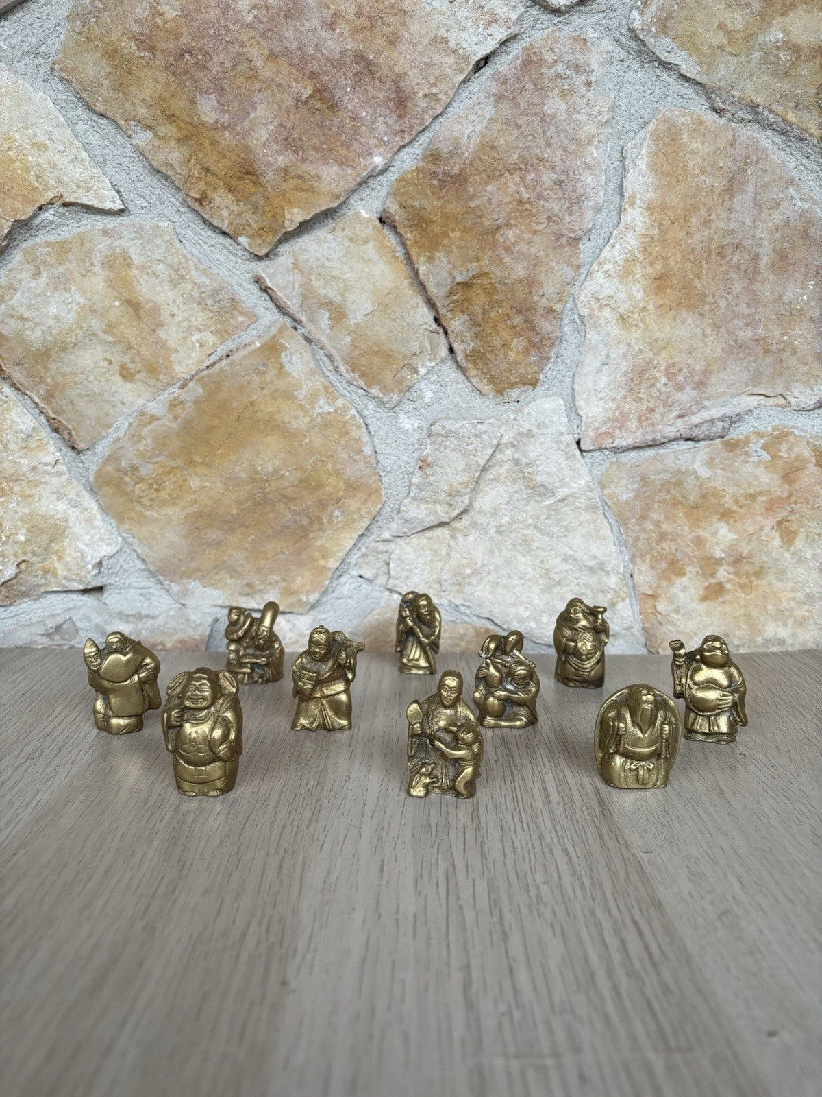 Sculture In Miniatura “ Divinità E Buddha” In Ottone