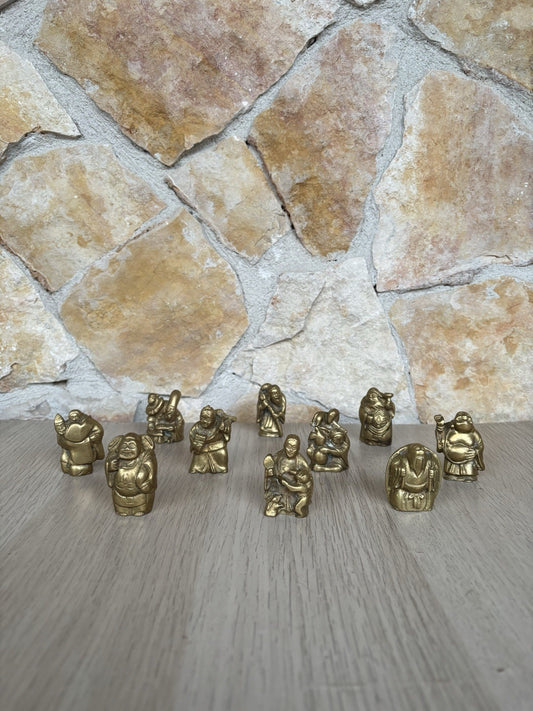 Sculture In Miniatura “ Divinità E Buddha” In Ottone