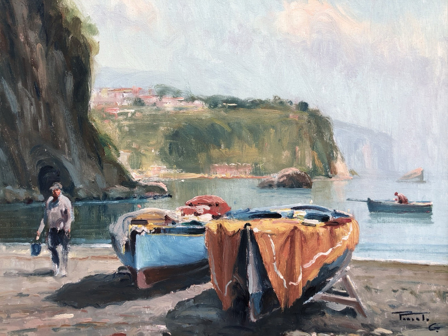Quadro -Barche A Riposo- dipinto a olio su tela
