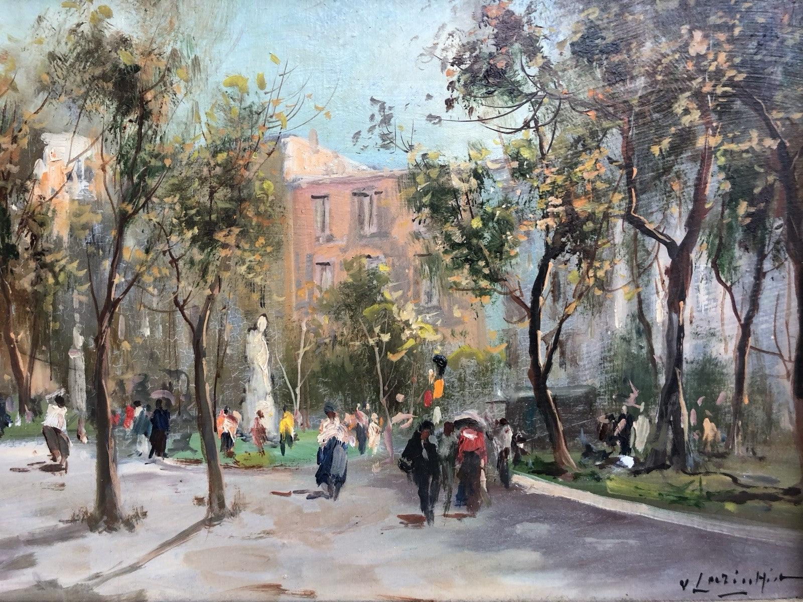 Quadro -Villa Comunale- Vincenzo Laricchia dipinto a olio