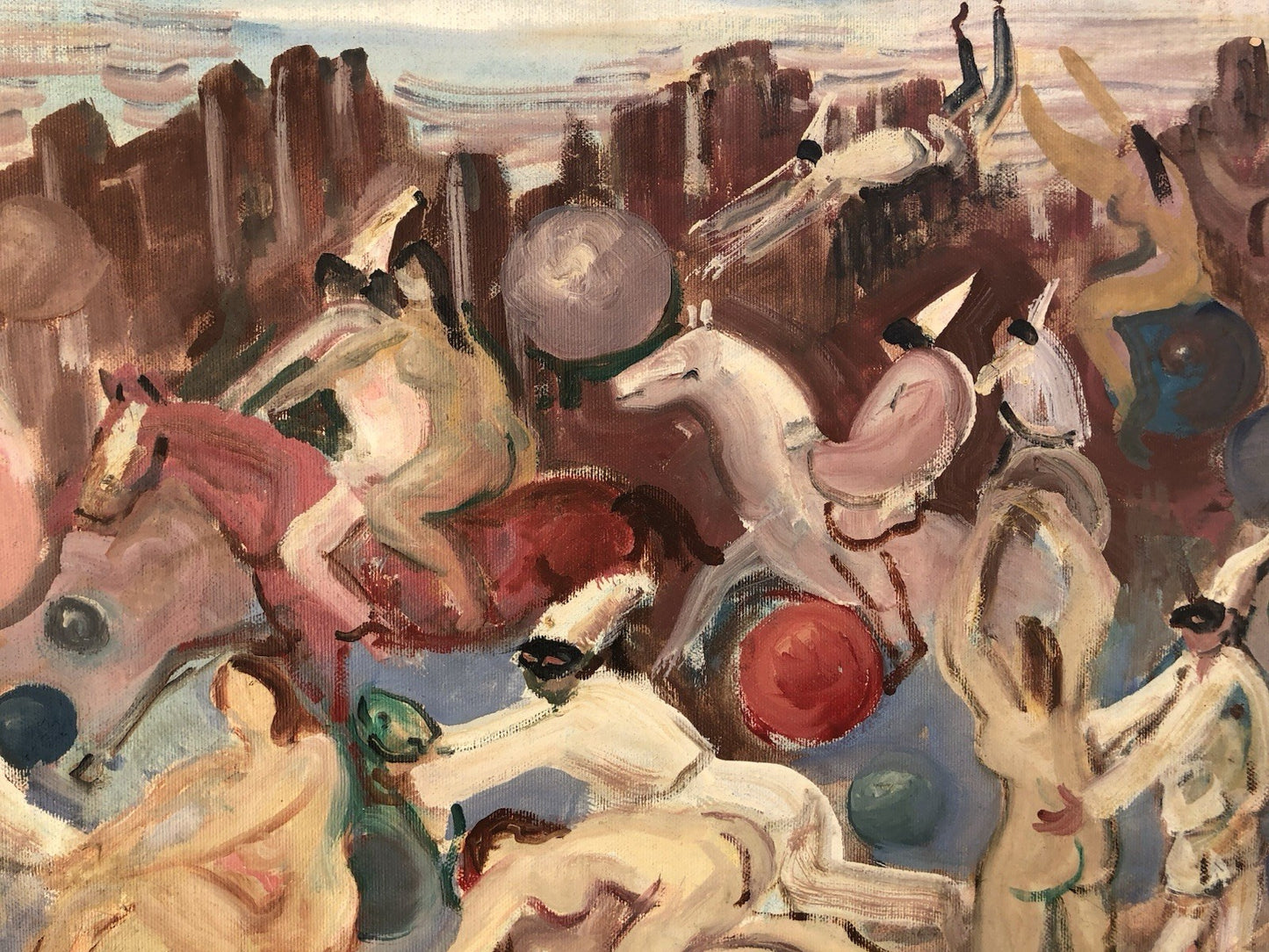 Quadro -Pulcinella- Mario Cortiello dipinto a olio su tela