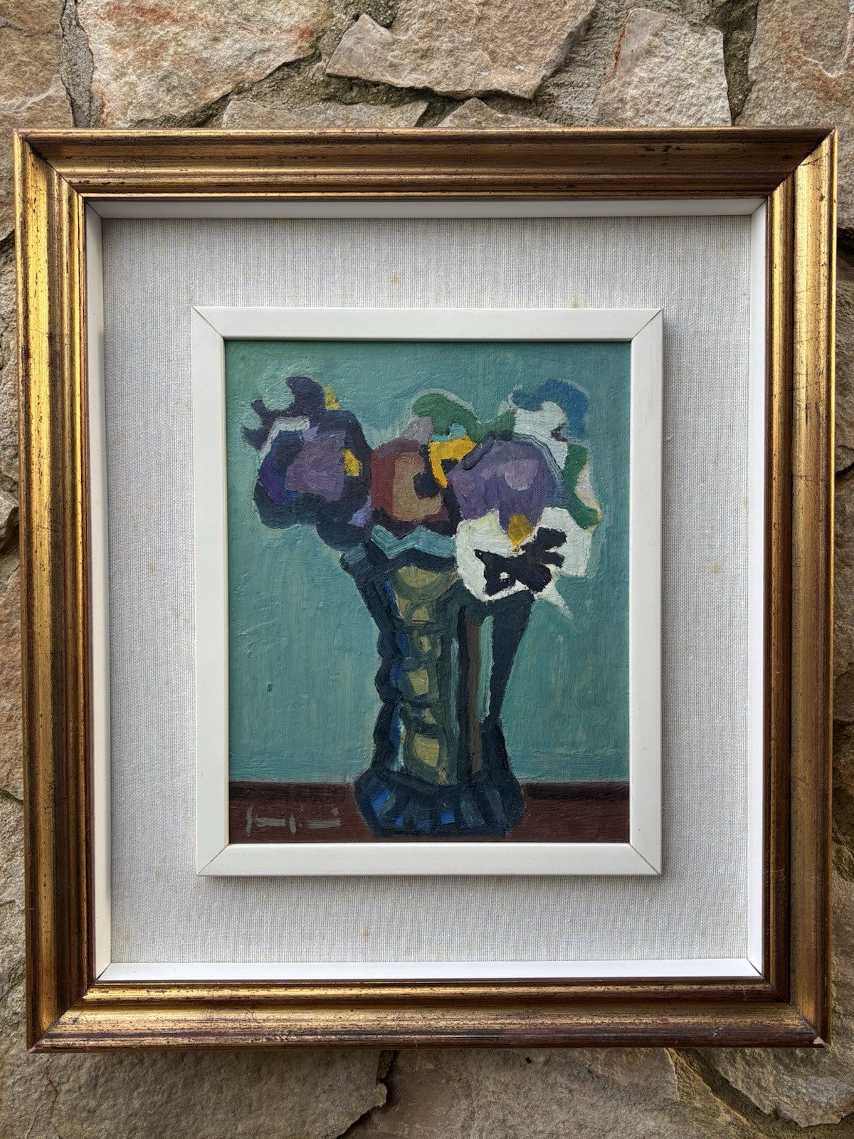 Quadro -Vaso Con Fiori- Mario Sangiovanni dipinto a olio