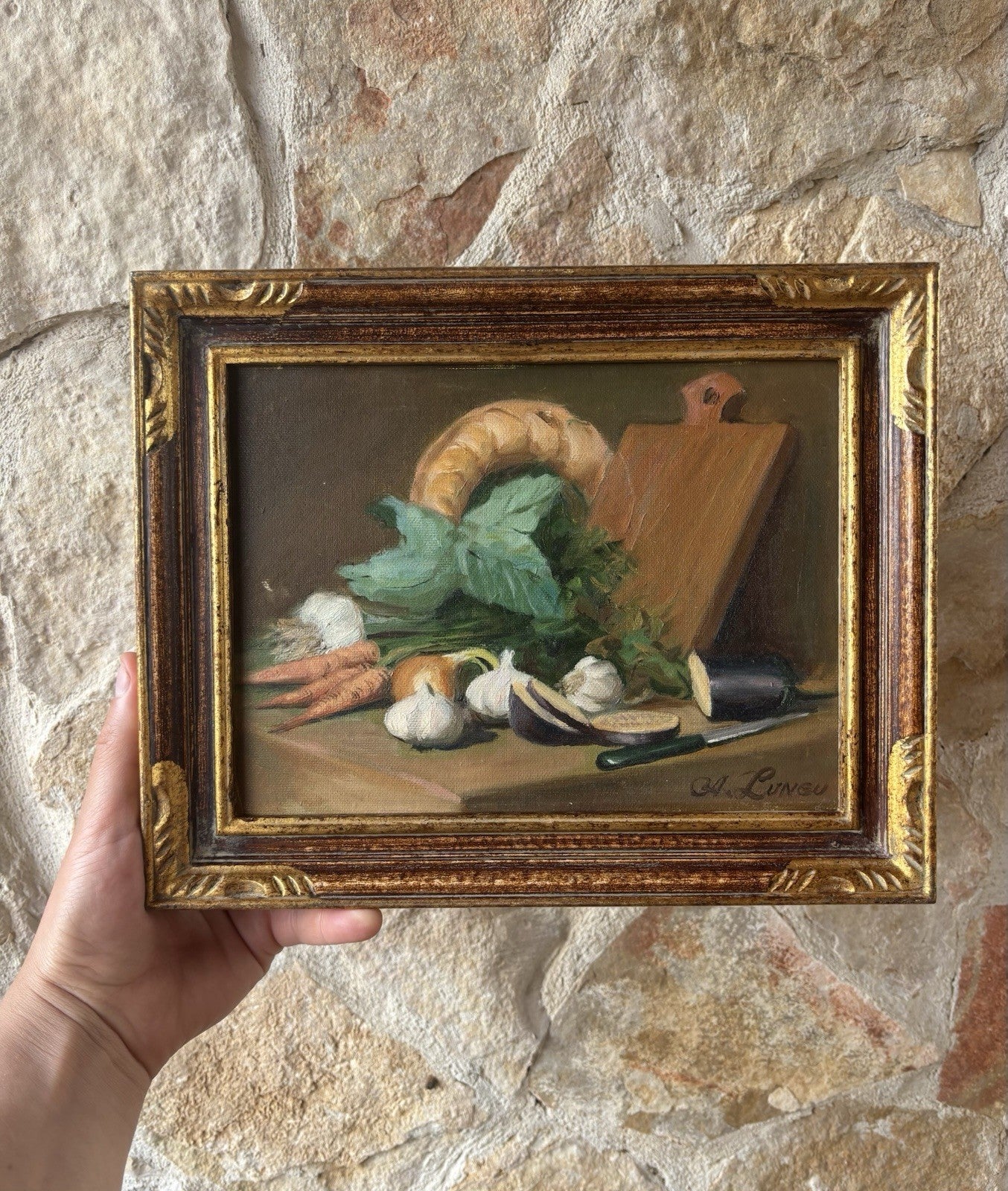 Quadro vintage -Natura Morta- dipinto a olio