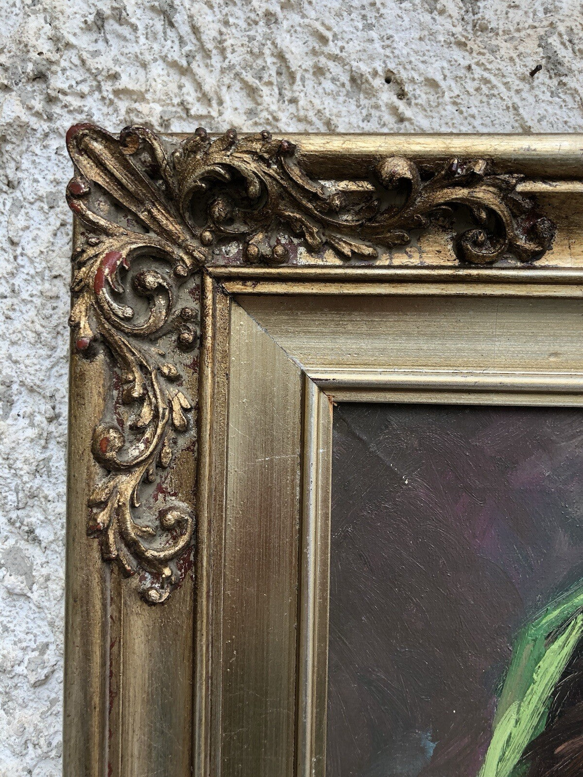 Quadro vintage -Fanciulla- dipinto a olio su tela