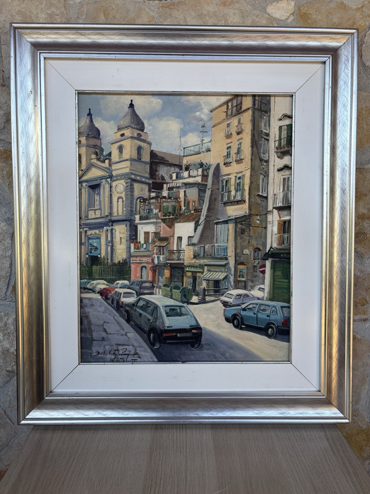 Quadro -Napoli, Montesanto- dipinto a olio su tela