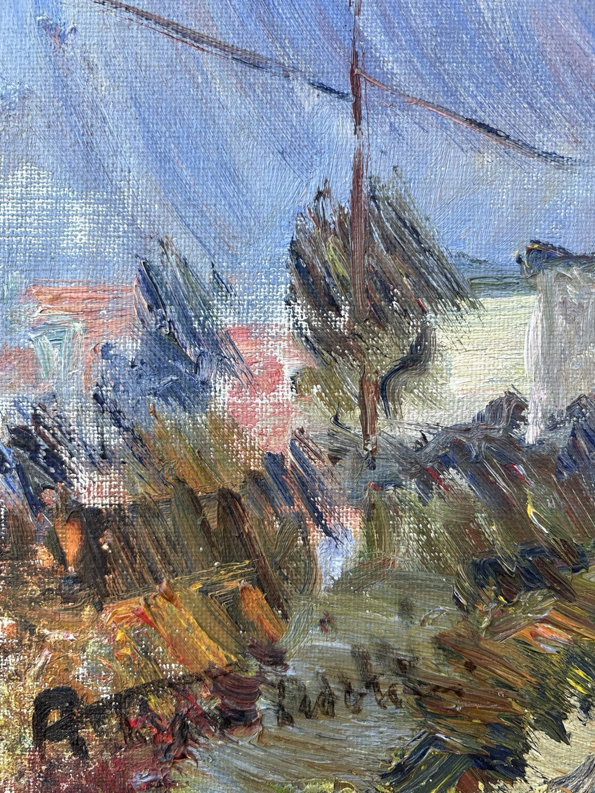 Quadro -Paesaggio- Amerigo Tamburrini dipinto a olio su tela