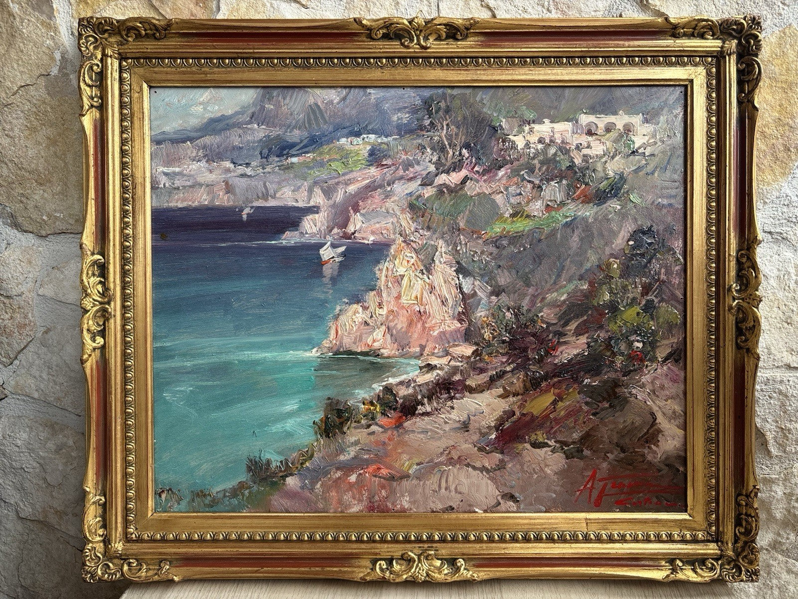 Quadro -Costiera- Antonio Gravina- dipinto a olio