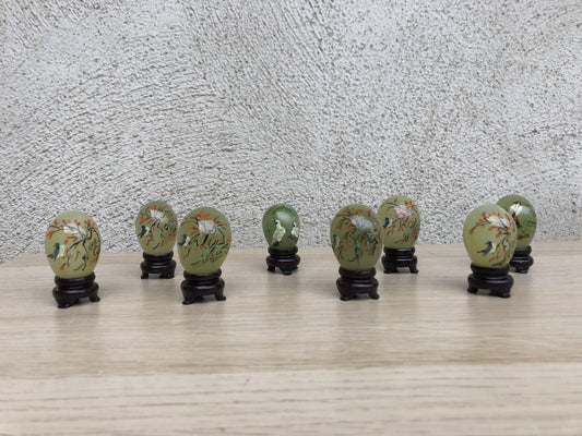 Uova Decorative Cinesi, Segnaposto In Pietra Vintage