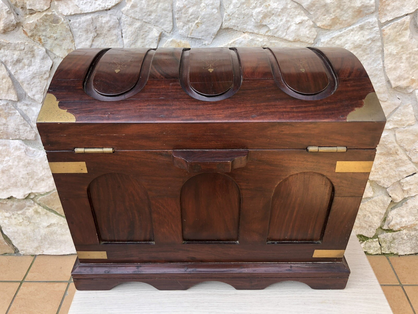 Baule Scrigno Vintage In Legno