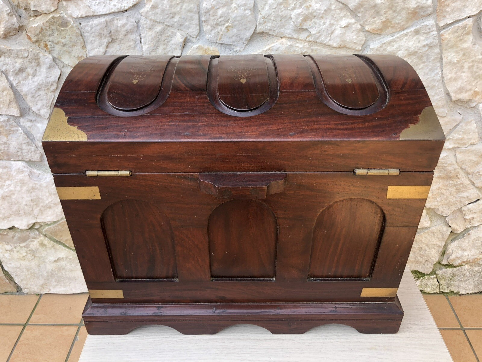 Baule Scrigno Vintage In Legno