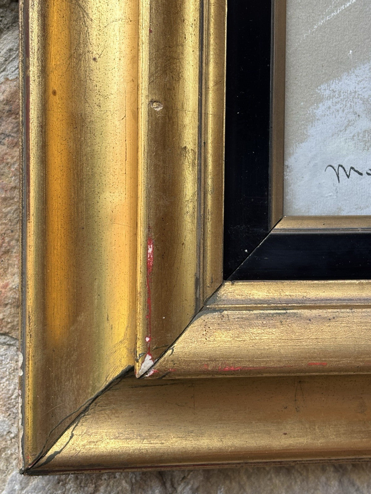 Quadro -Cane E Gatto- Marino Lenci realizzato a pastello su carta