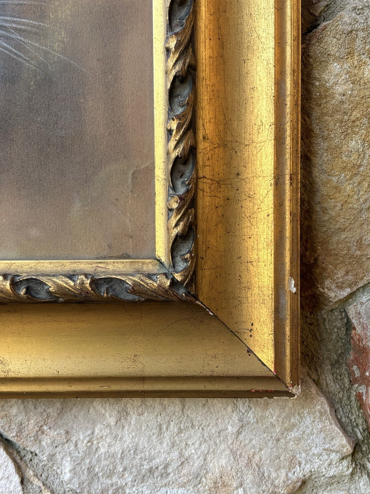 Quadro antico -Gatti- Marino Lenci? realizzato a pastello su carta