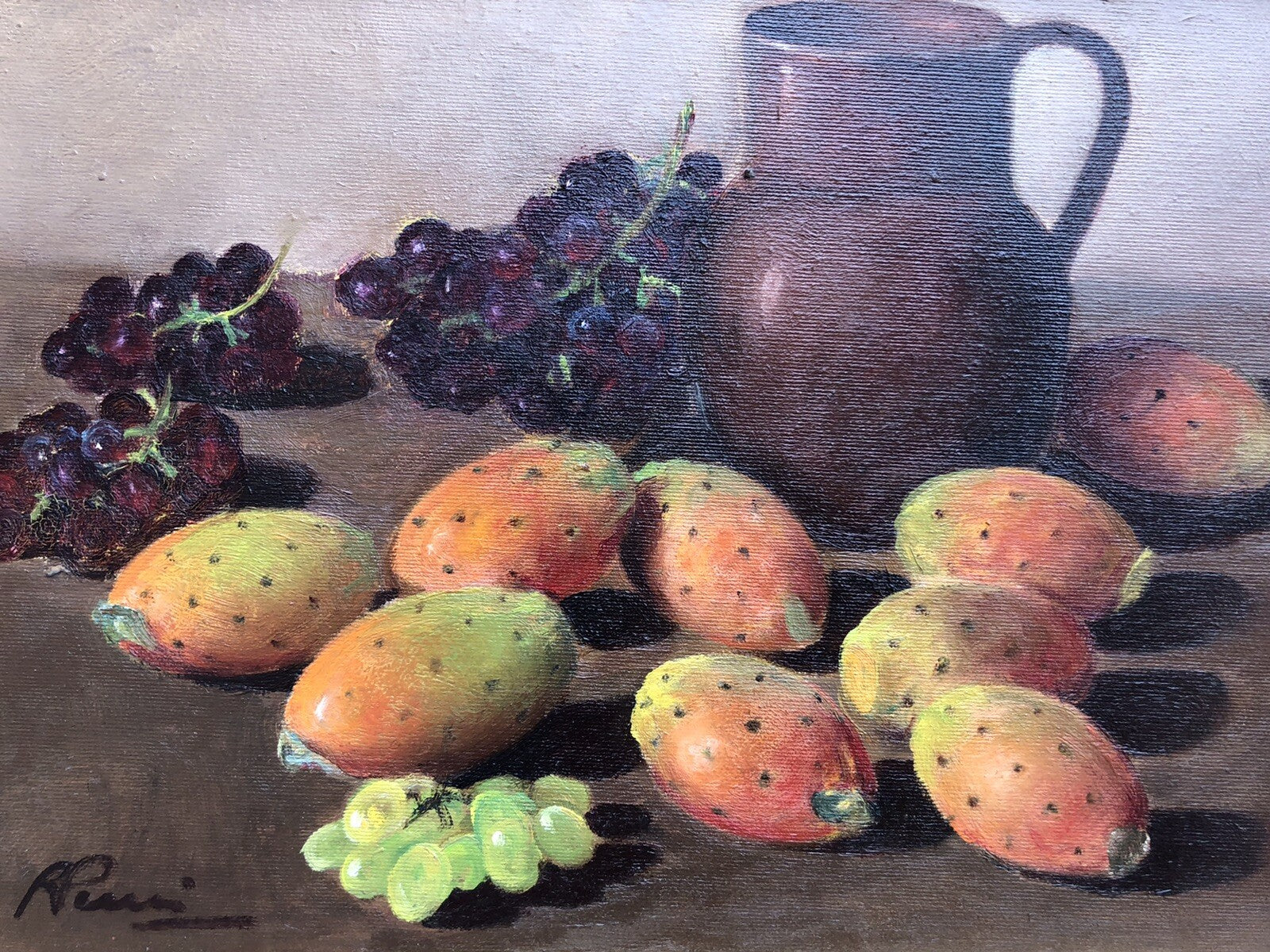 Quadro vintage -Natura Morta- dipinto a olio su tela