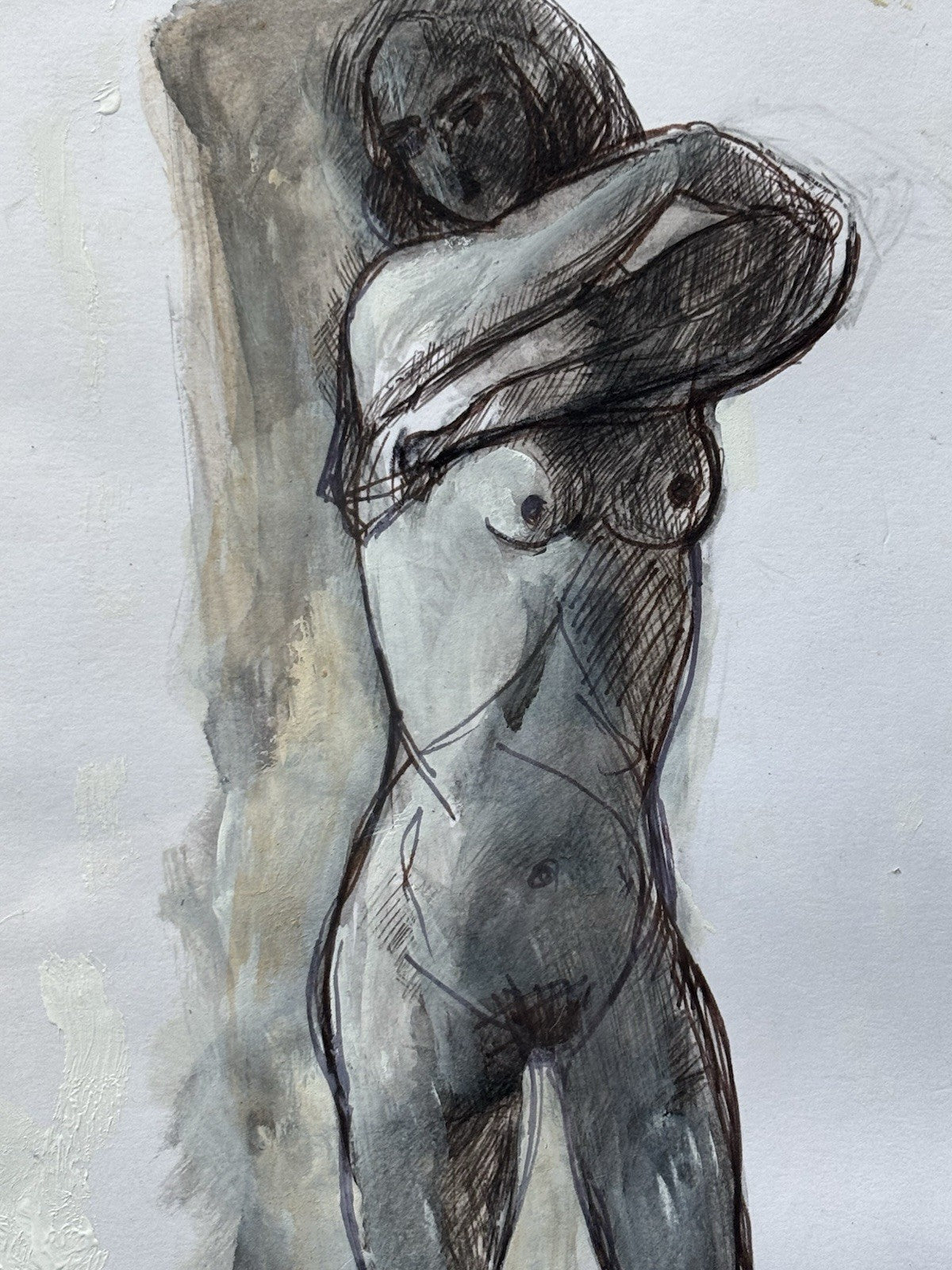 Quadro -Nudi Di Donna- Fienga realizzati a tecnica mista su carta