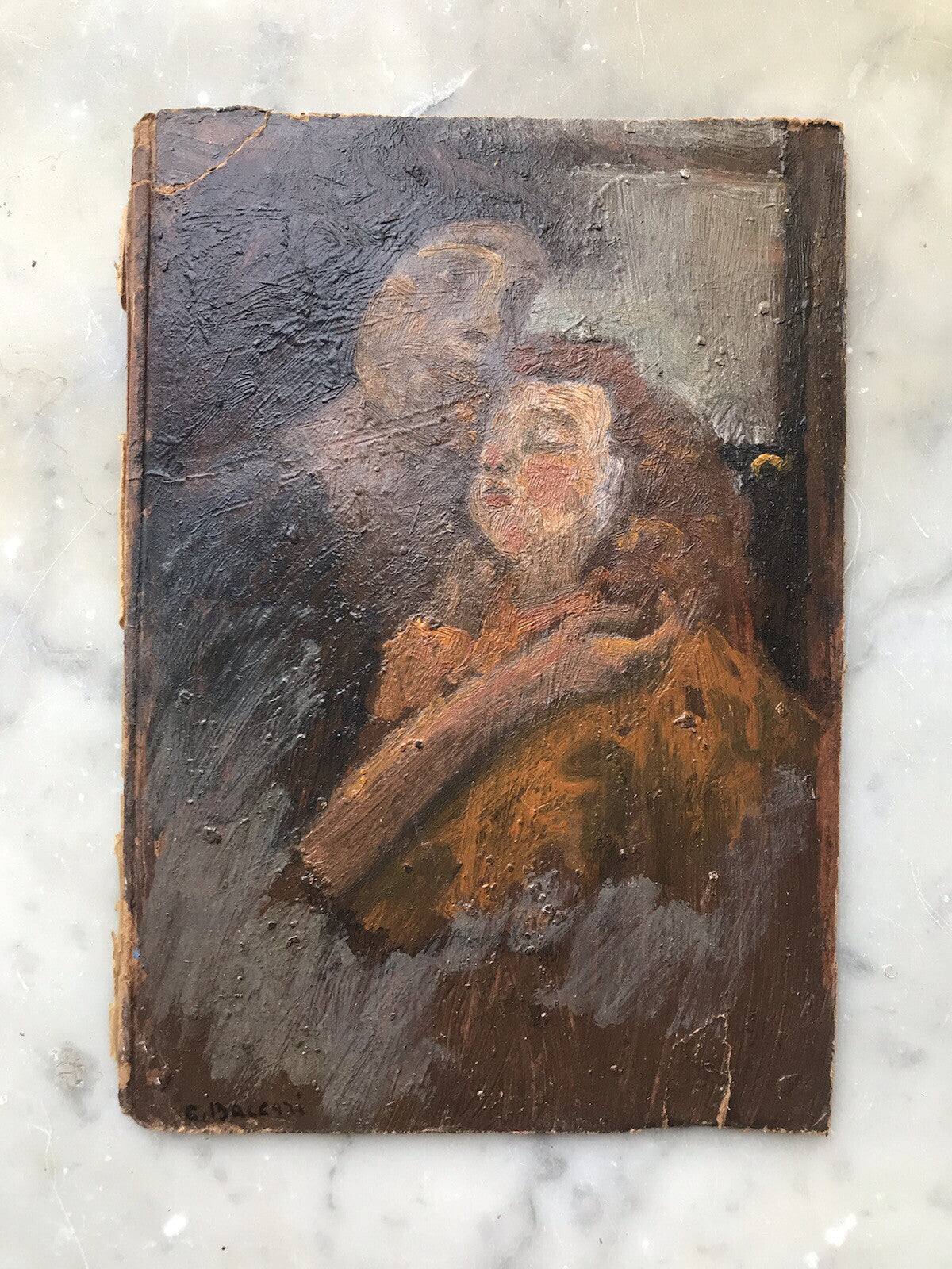 QUADRO ANTICO CARLO BACCARI DIPINTO A OLIO