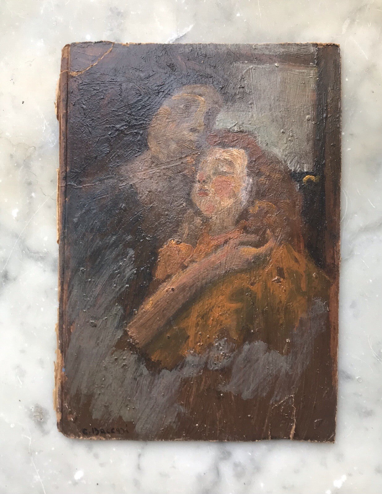 QUADRO ANTICO CARLO BACCARI DIPINTO A OLIO