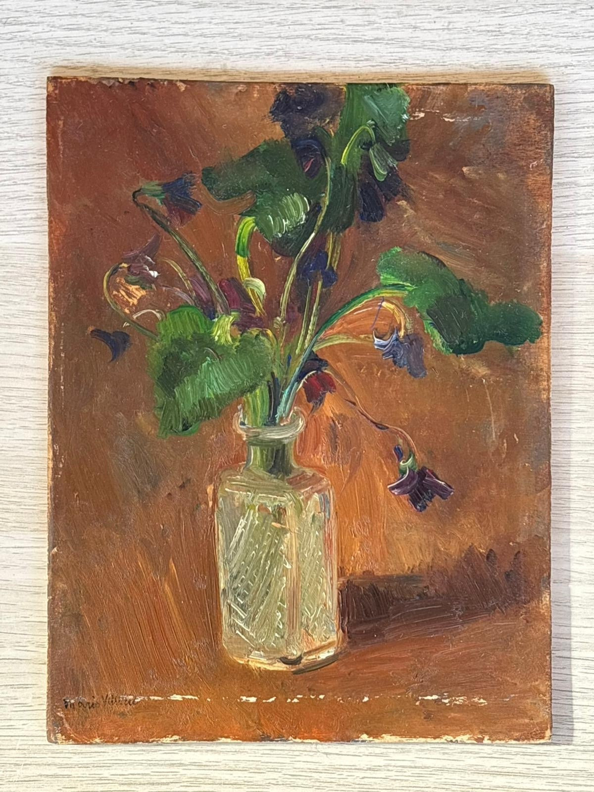 Quadro -Vaso Con Fiori- Mario Vittorio dipinto a olio